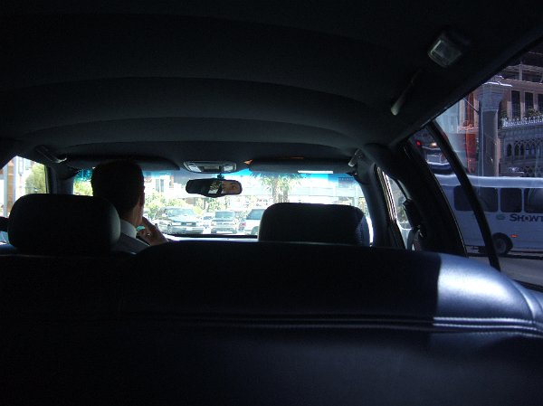 WD in der Limo unser Fahrer Jacob